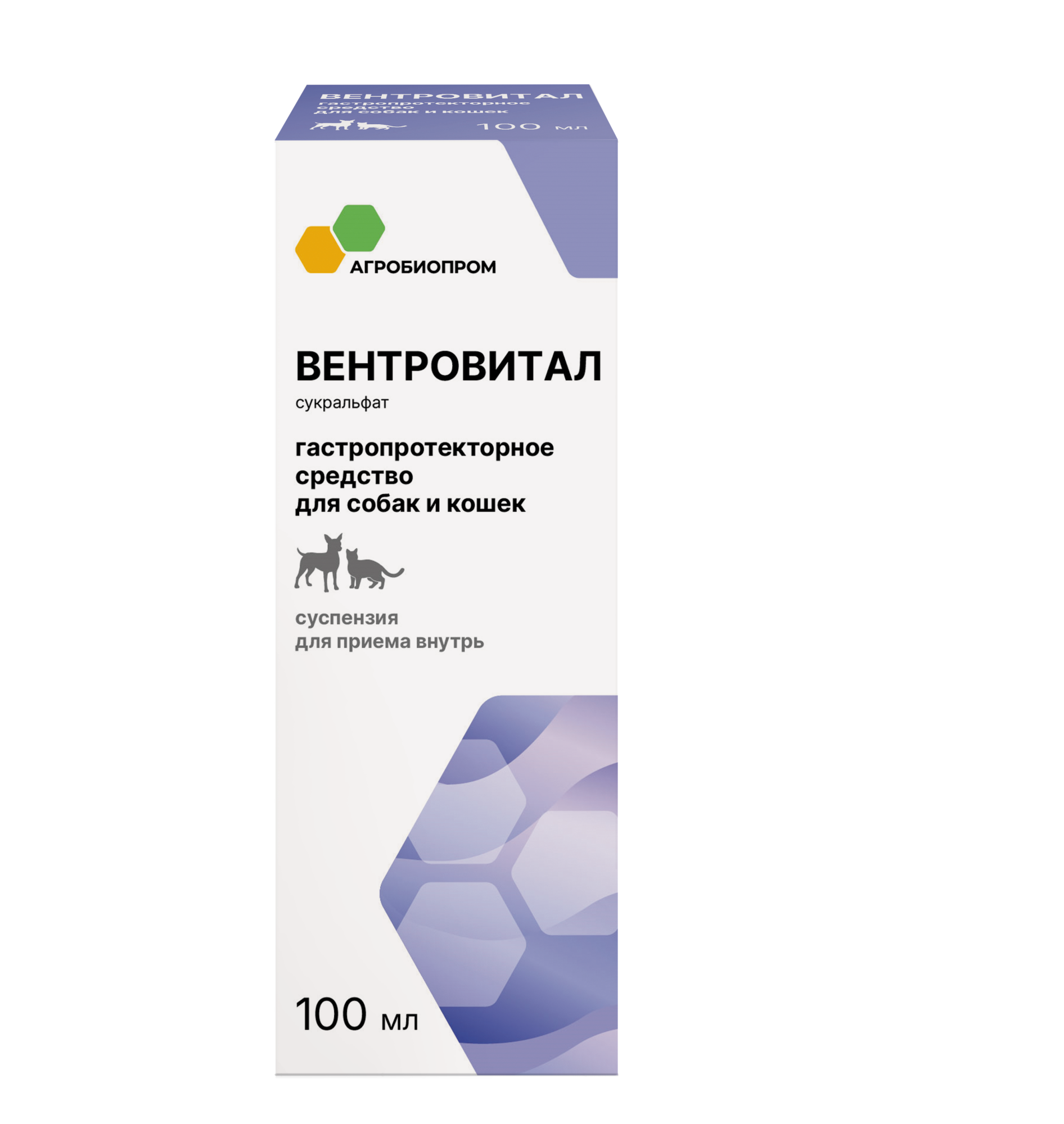 Вентровитал суспензия д/собак и кошек (сукральфат),100 мл, Пчелодар